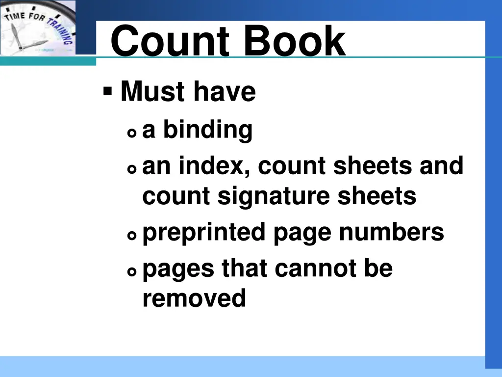 company logo count book must have