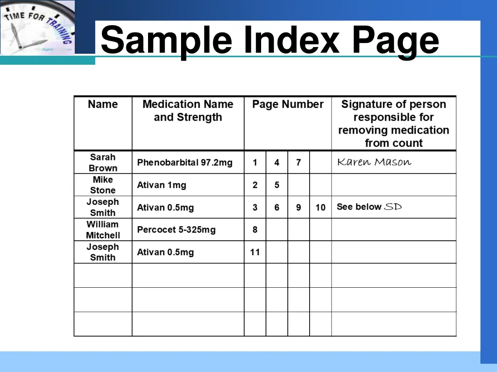 company logo sample index page