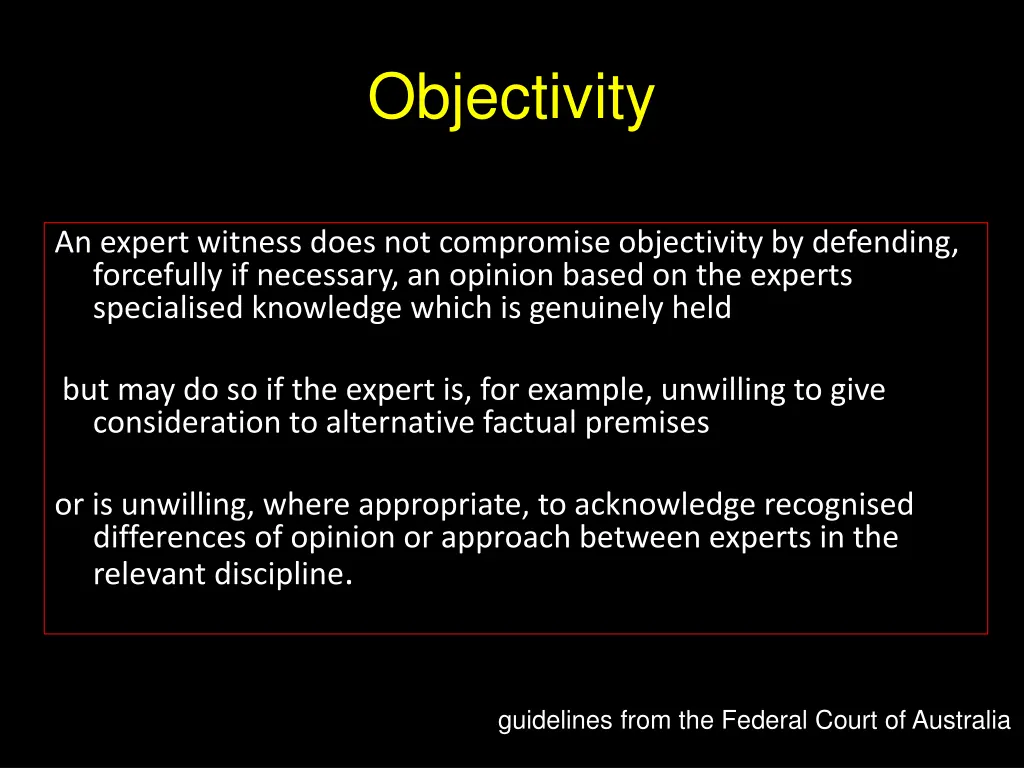 objectivity