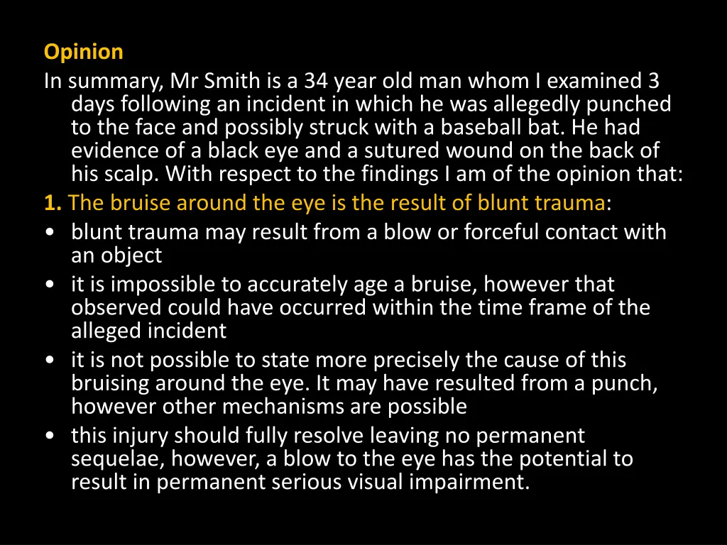 opinion in summary mr smith is a 34 year