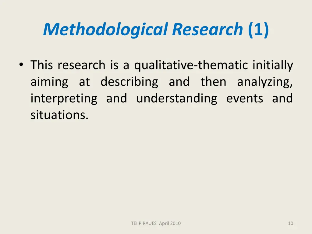 methodological research 1