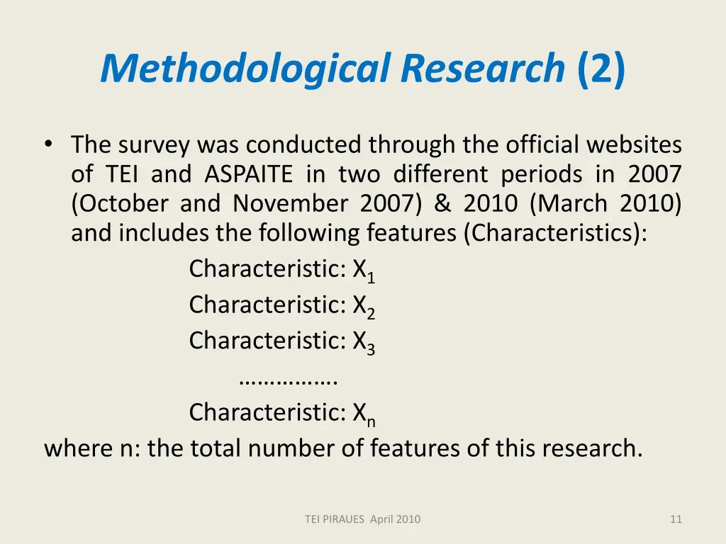 methodological research 2