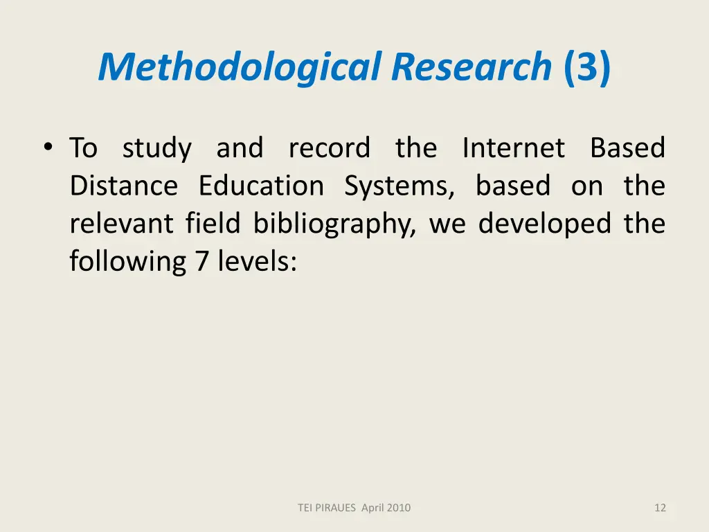 methodological research 3