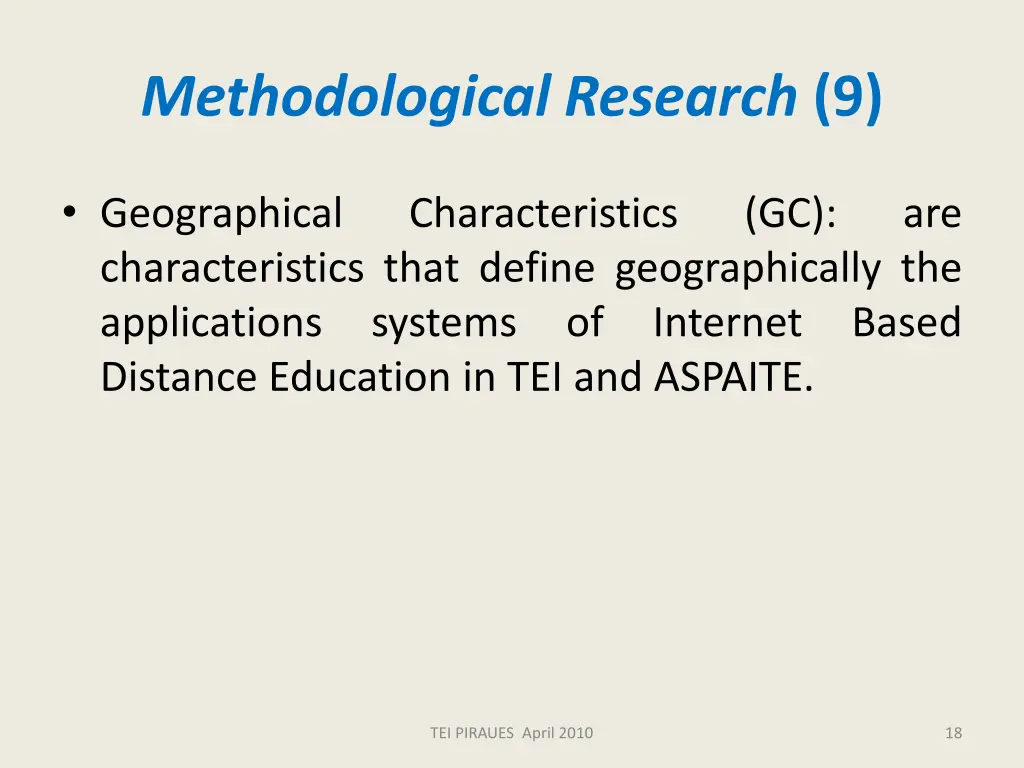 methodological research 9