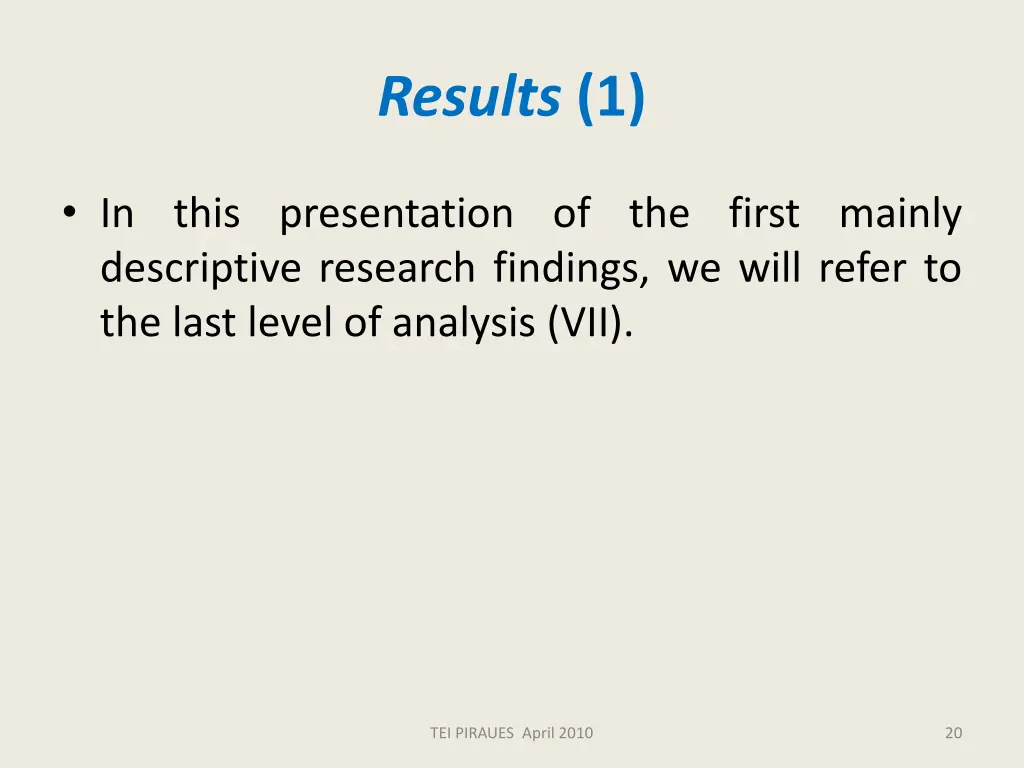 results 1