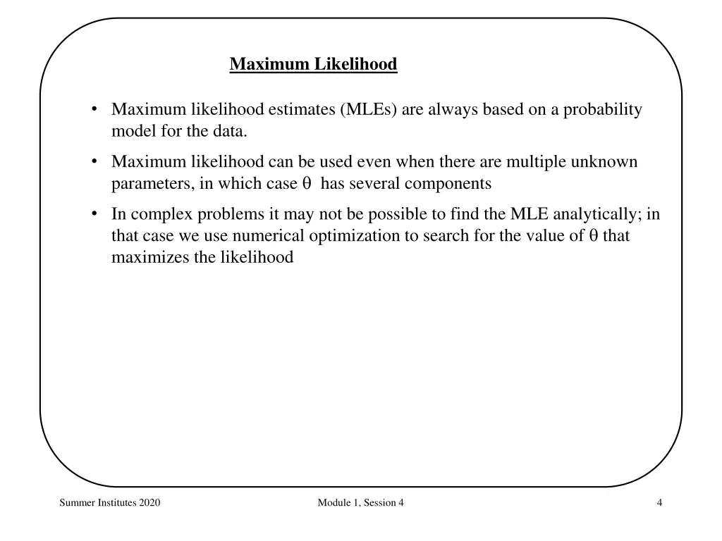 maximum likelihood 1