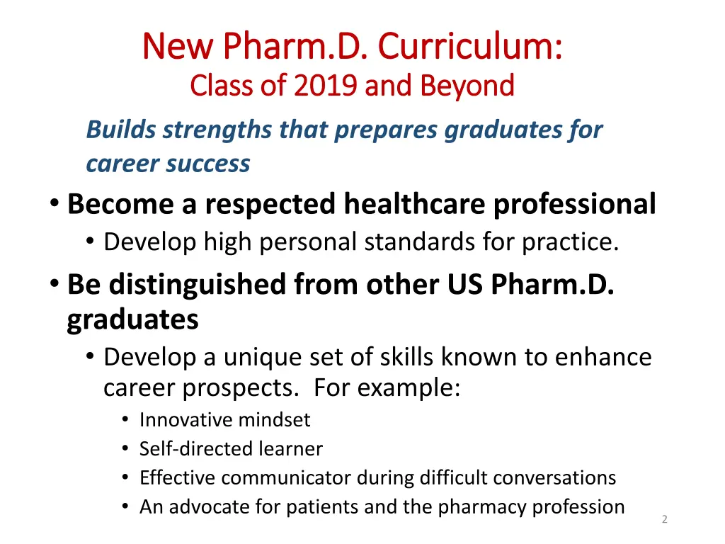 new pharm d curriculum new pharm d curriculum 1