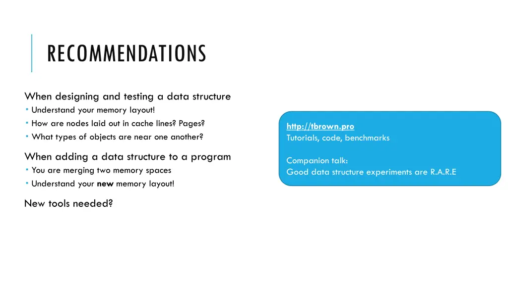 recommendations
