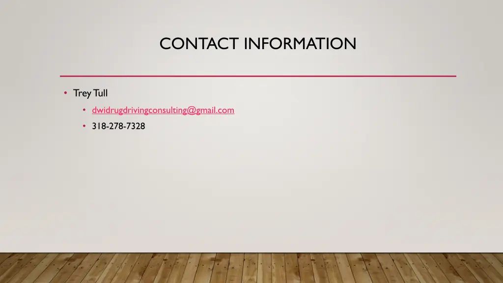 contact information