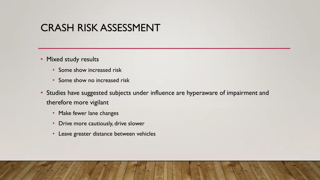 crash risk assessment