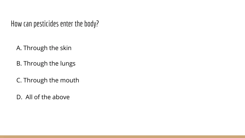 how can pesticides enter the body