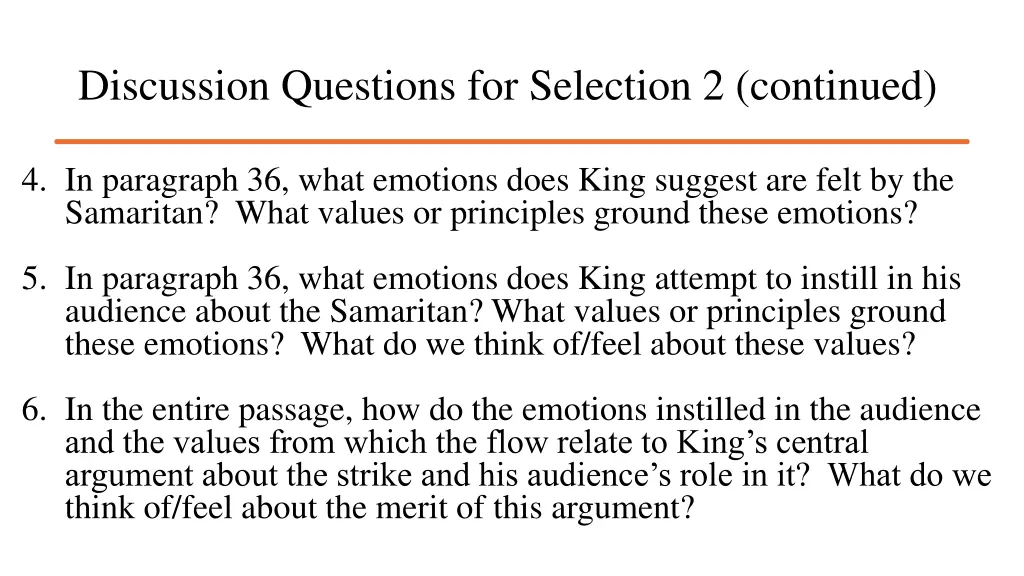 discussion questions for selection 2 continued