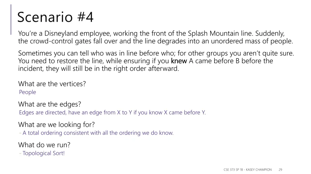 scenario 4 you re a disneyland employee working