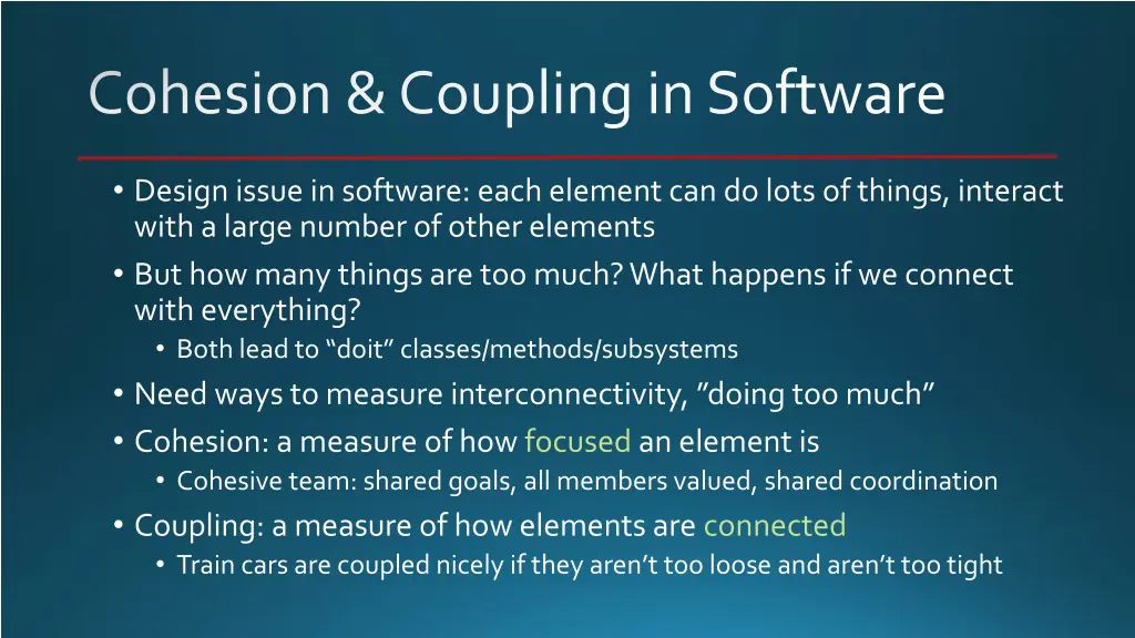 cohesion coupling in software