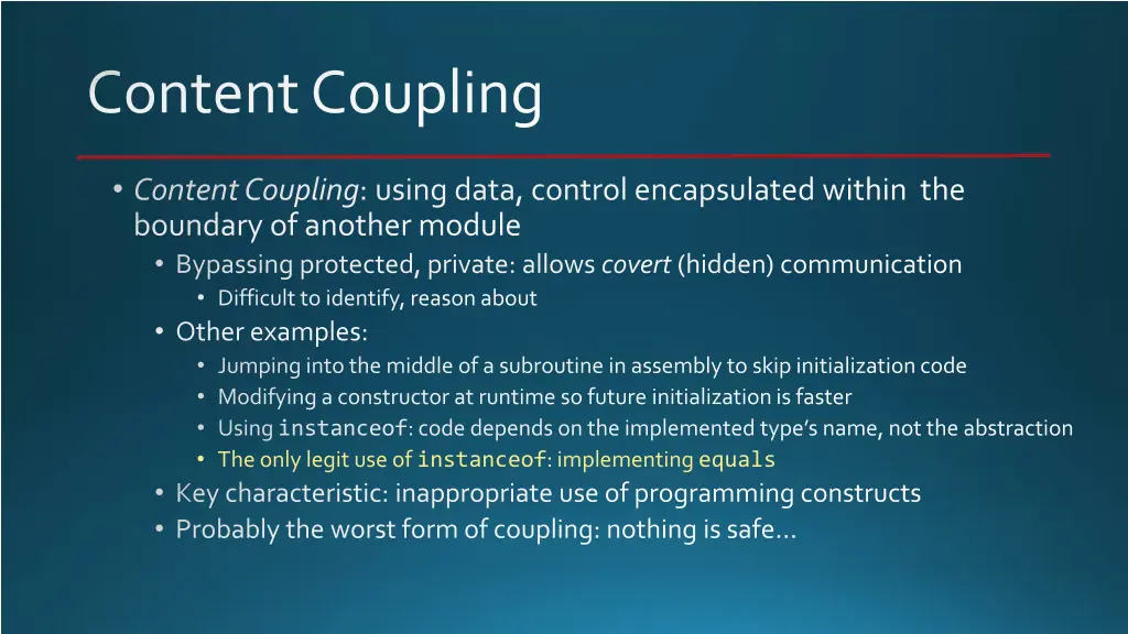 content coupling