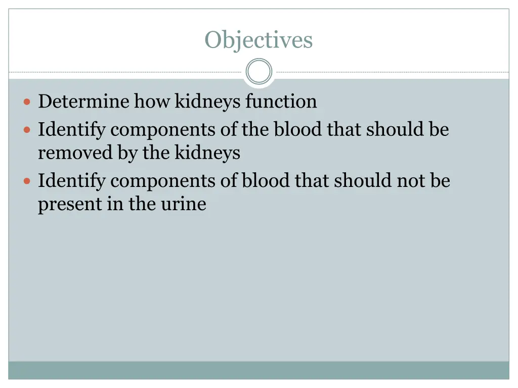 objectives