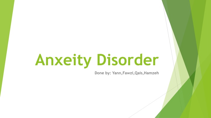 anxeity disorder done by yann fawzi qais hamzeh
