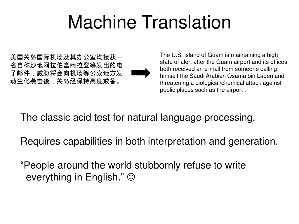 machine translation