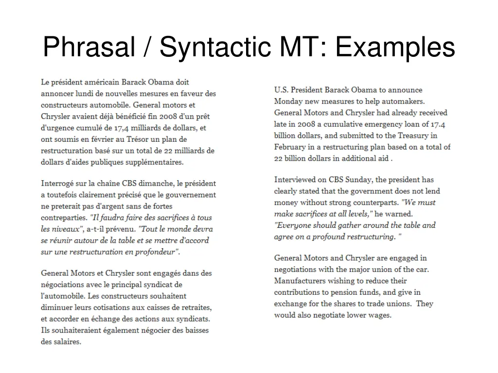 phrasal syntactic mt examples