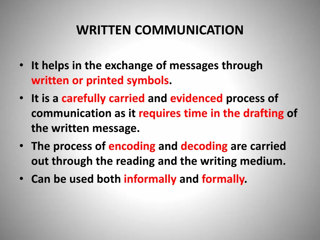 written communication