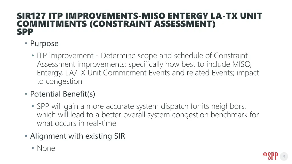 sir127 itp improvements miso entergy la tx unit 1