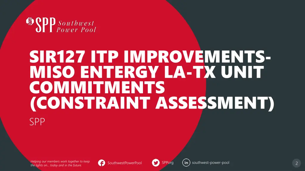 sir127 itp improvements miso entergy la tx unit