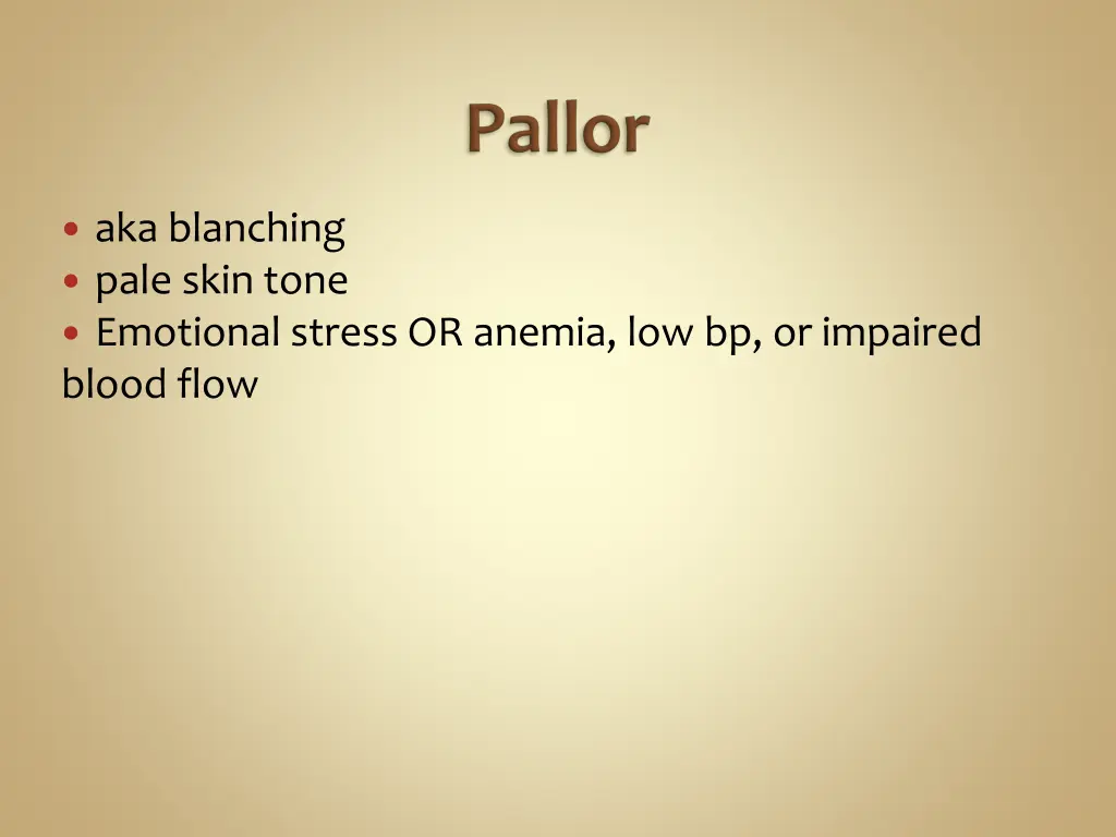 aka blanching pale skin tone emotional stress