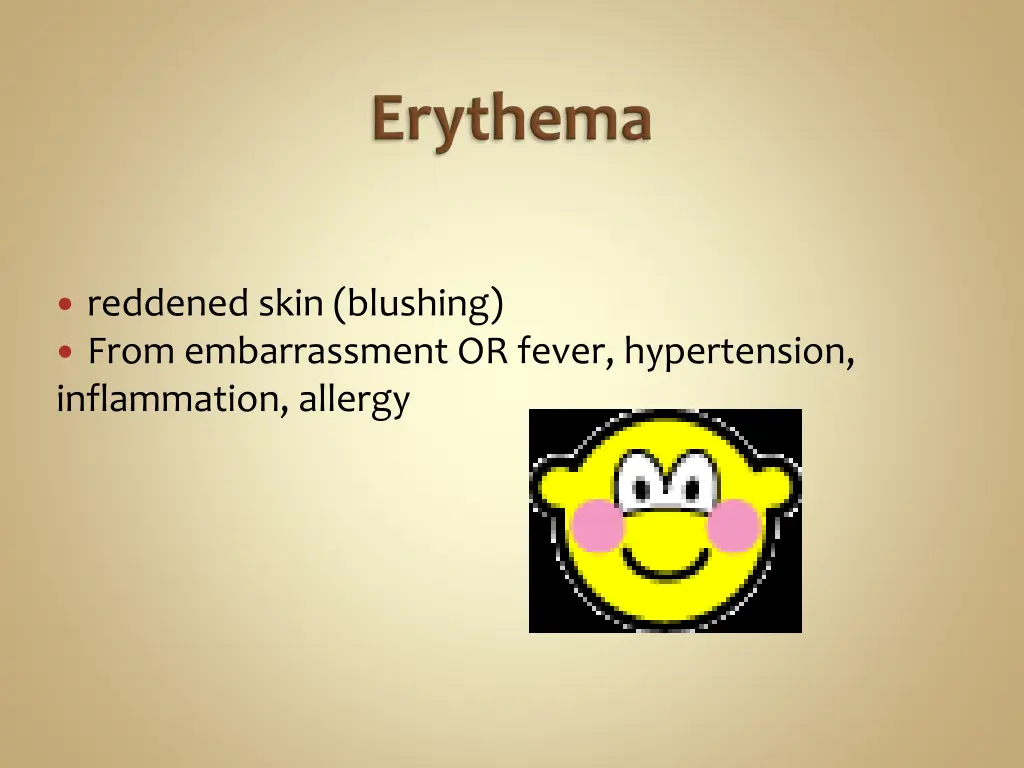 reddened skin blushing from embarrassment