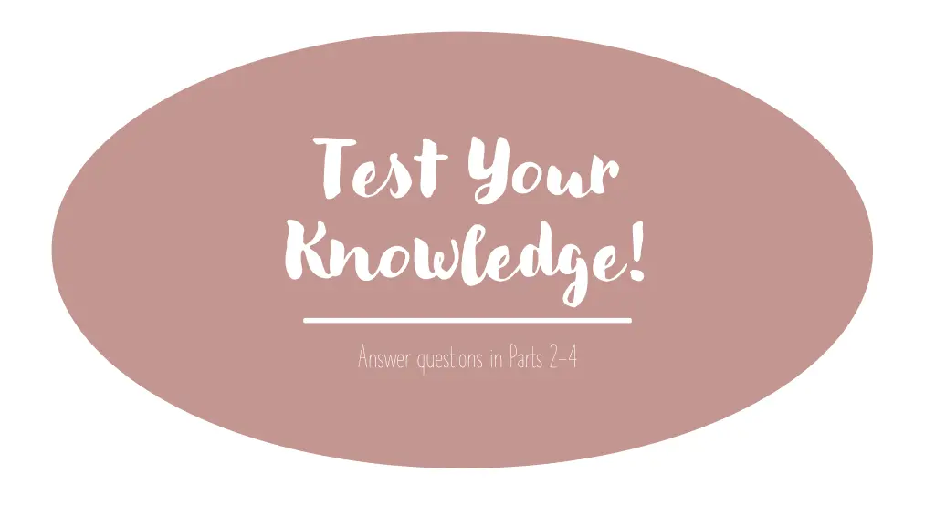 test your knowledge 1