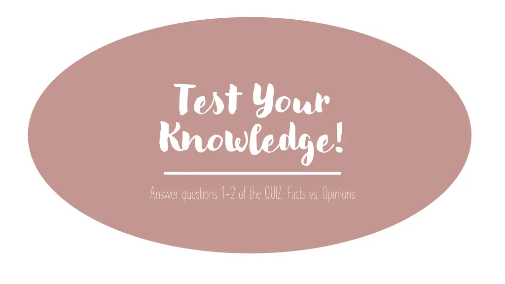 test your knowledge