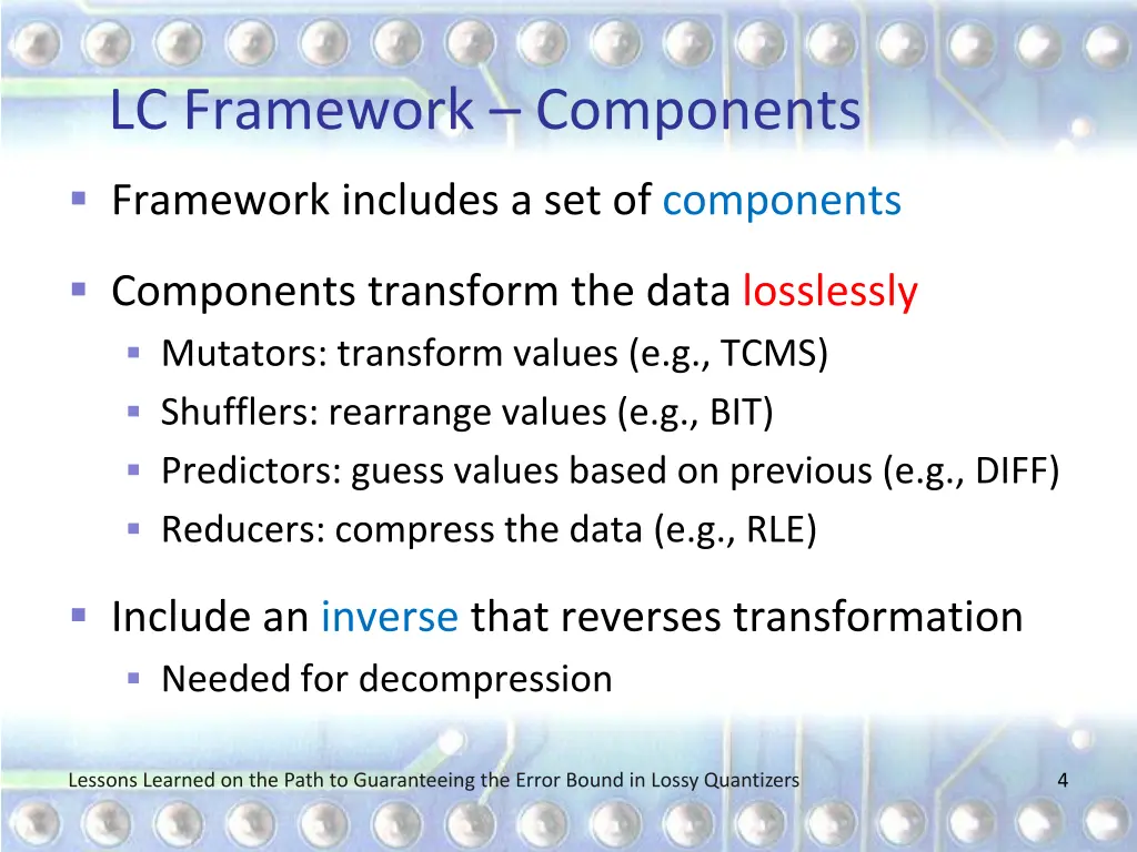 lc framework components