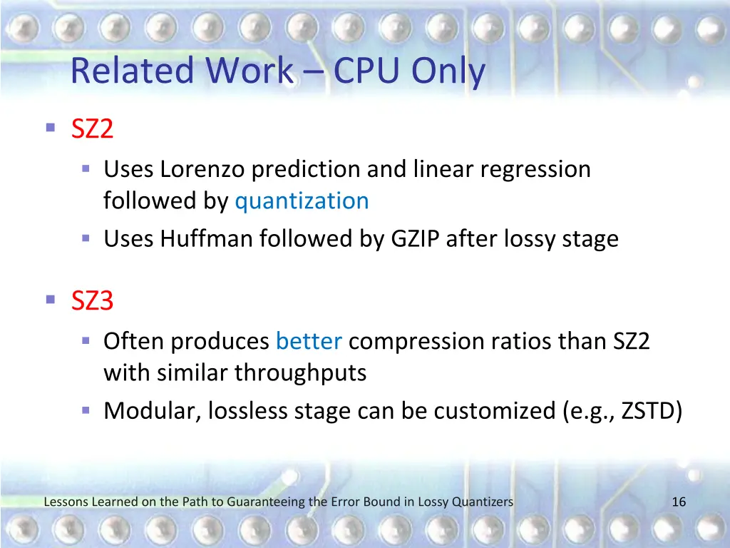 related work cpu only 1