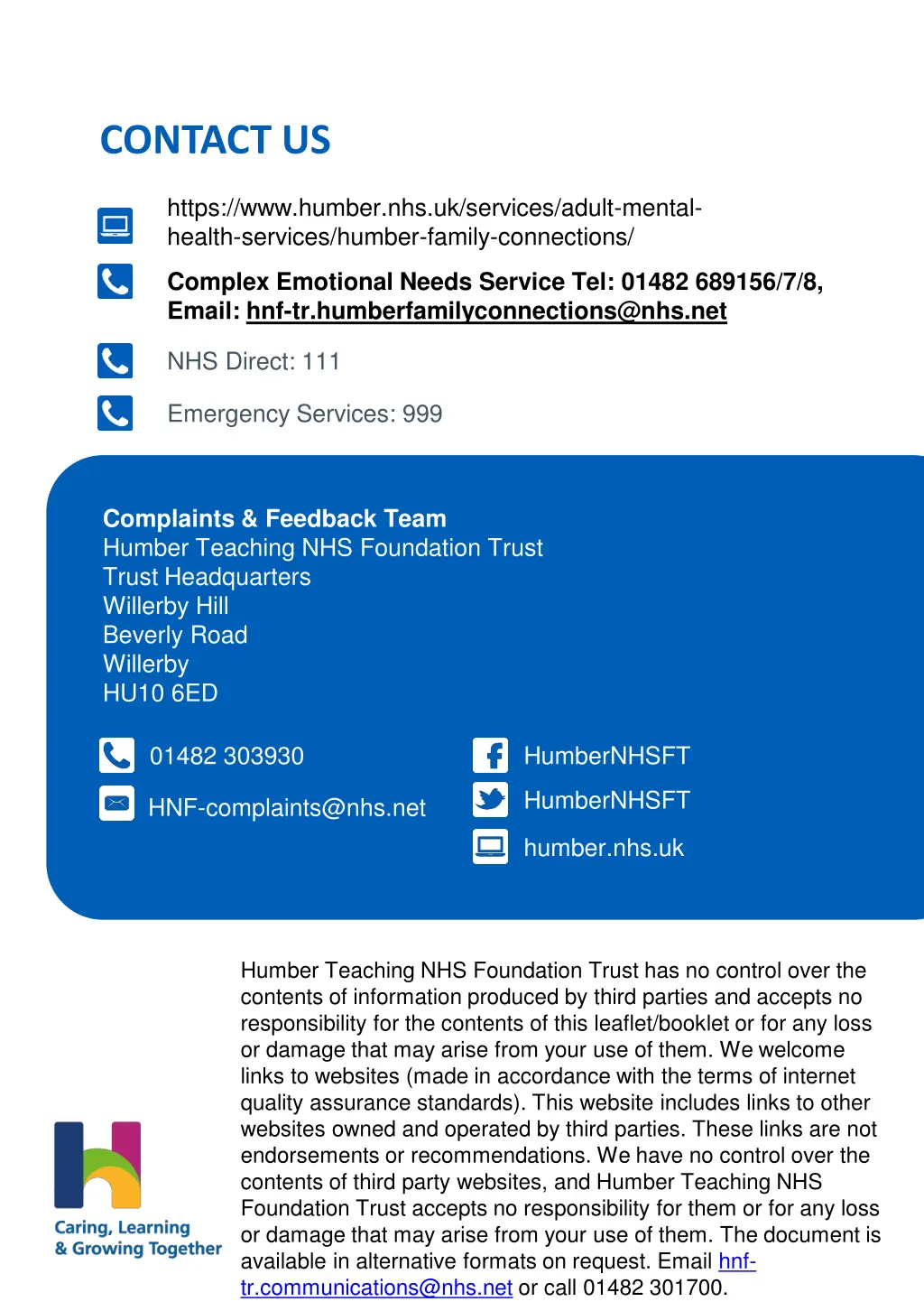 contact us