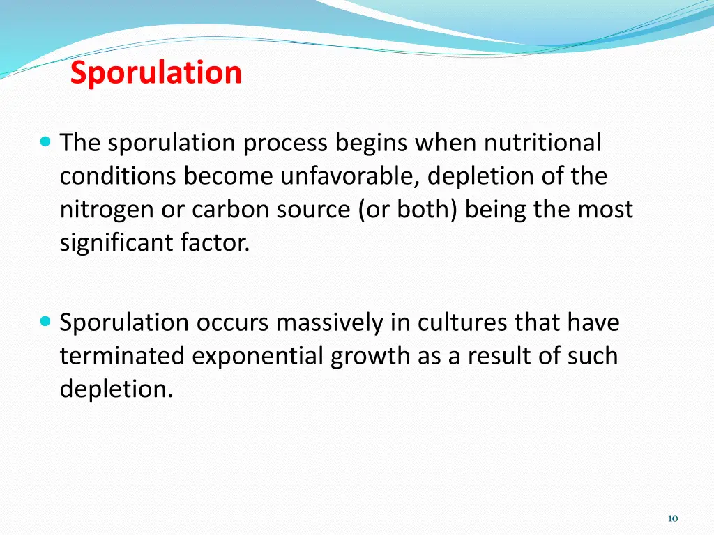 sporulation
