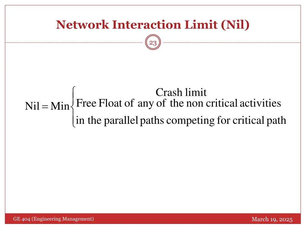 network interaction limit nil