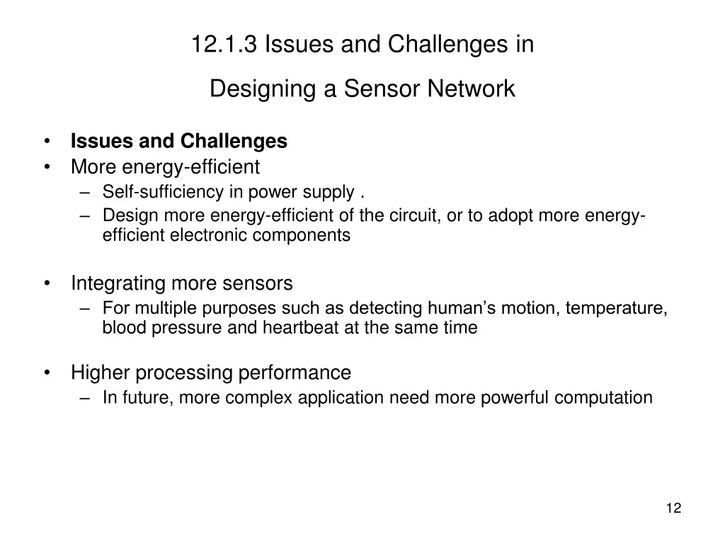 12 1 3 issues and challenges in