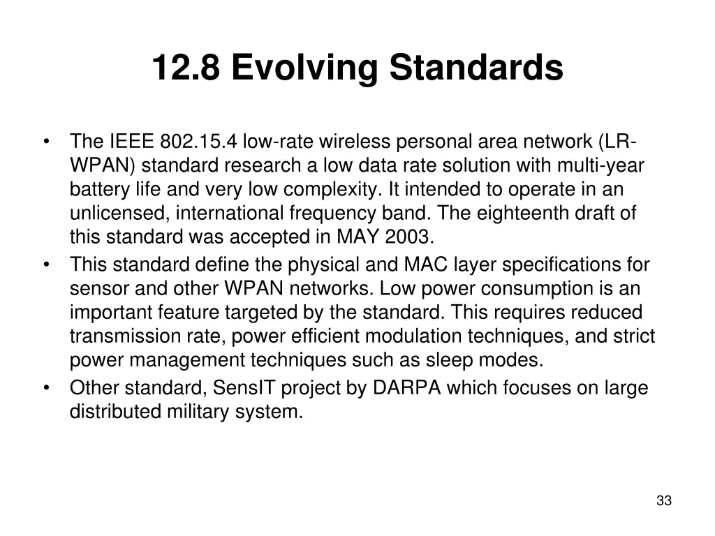 12 8 evolving standards