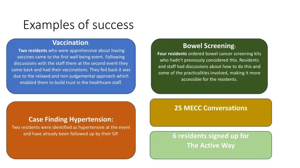 examples of success