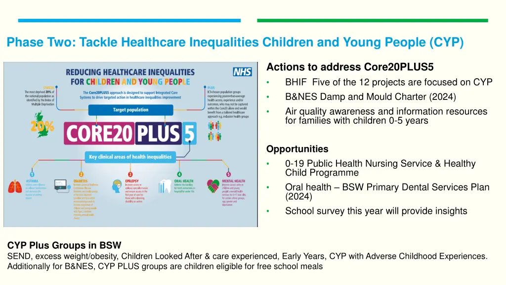 phase two tackle healthcare inequalities children