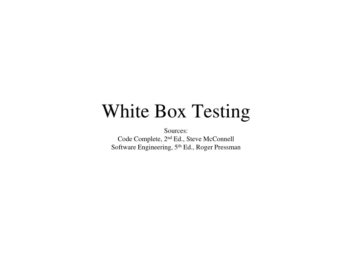 white box testing