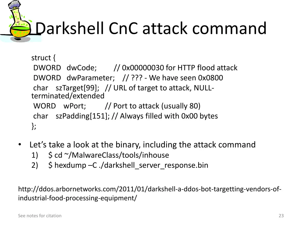darkshell cnc attack command