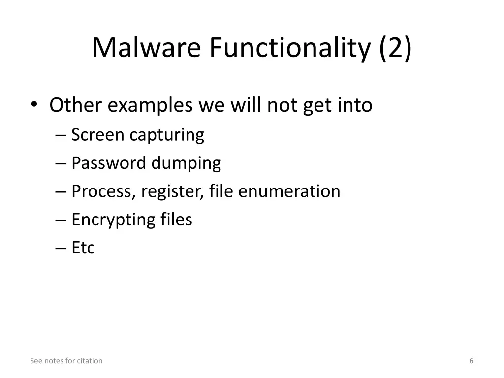 malware functionality 2