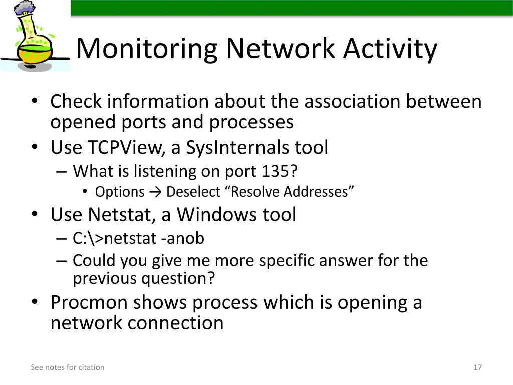 monitoring network activity