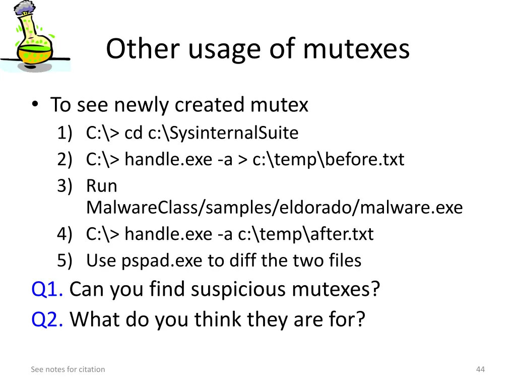 other usage of mutexes
