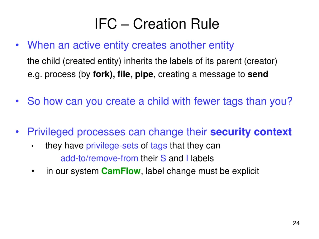 ifc creation rule