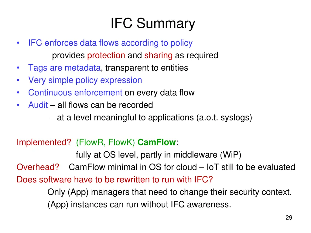 ifc summary