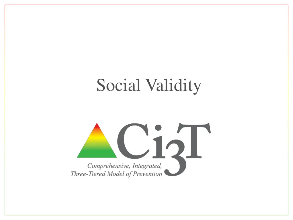 social validity