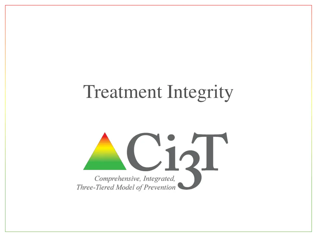treatment integrity
