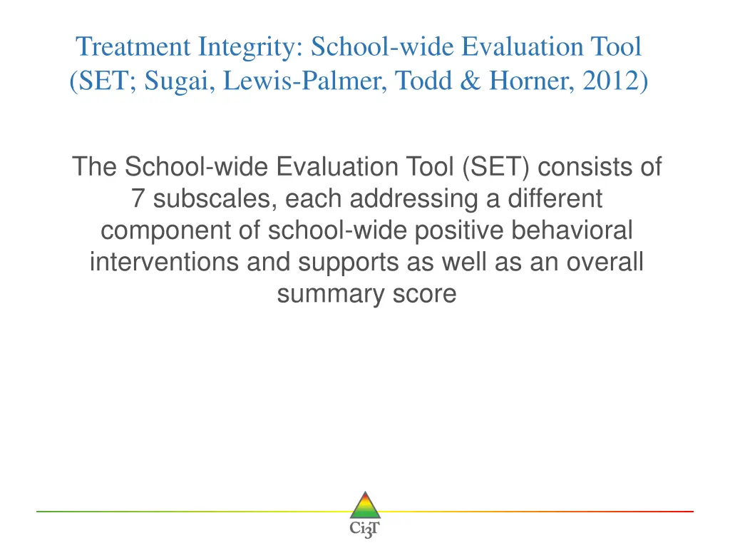 treatment integrity school wide evaluation tool