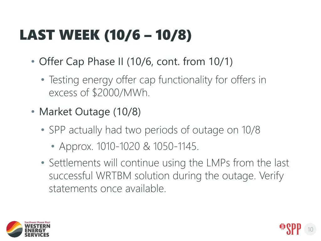 last week 10 6 10 8